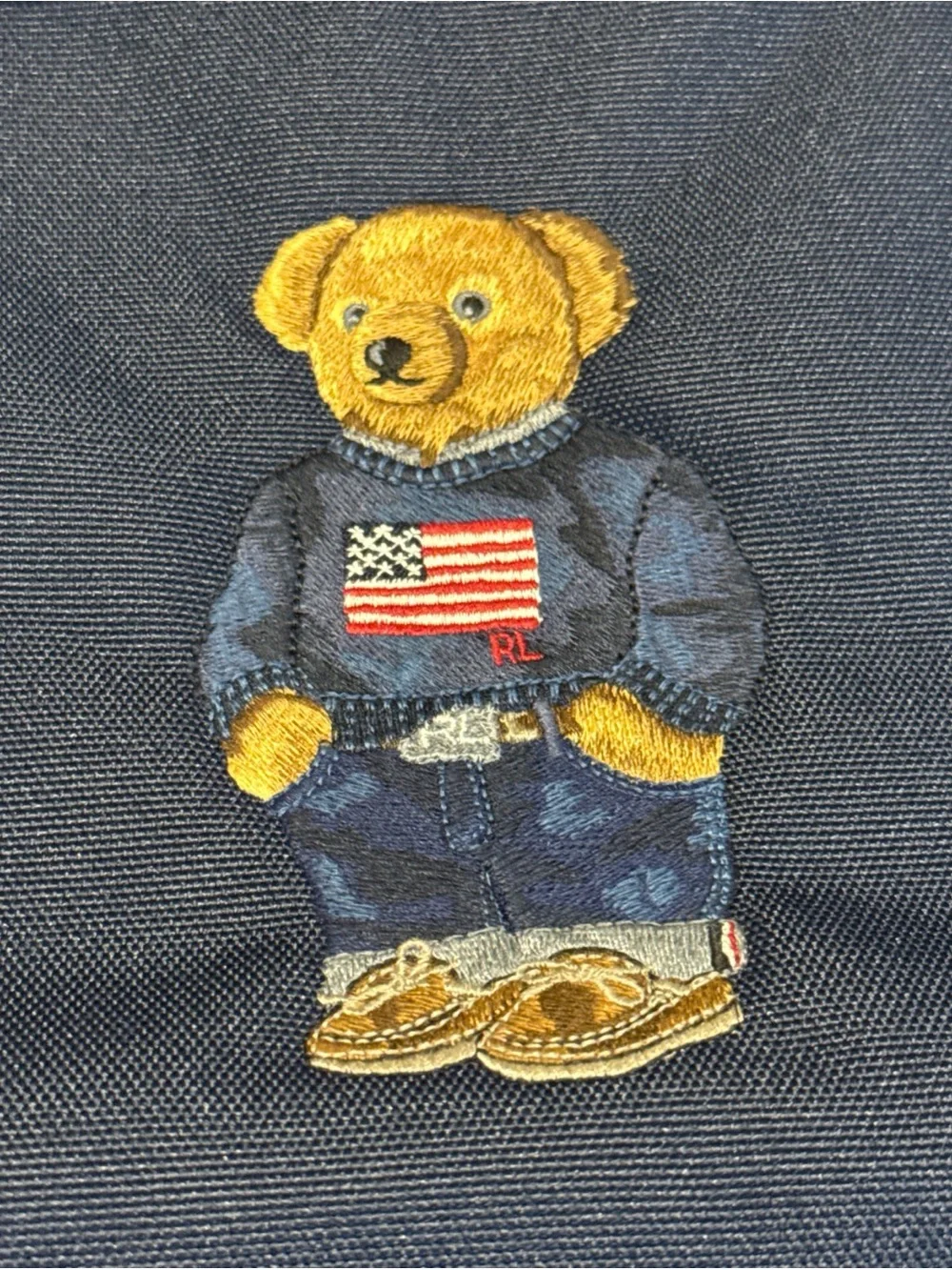 New Polo Ralph Lauren Polo Bear Canvas Backpack Newport Navy Unisex Full Size